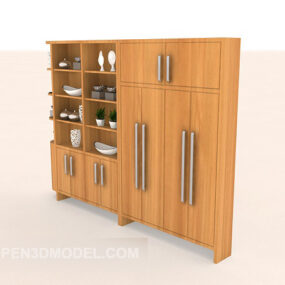 Modern Simple Wooden Cabinet 3d model