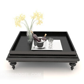 Petite table basse carrée moderne modèle 3D