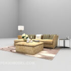 Moderner Sofa gelber Stoff
