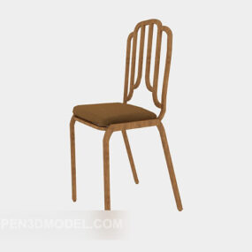 Chaise moderne en bois massif modèle 3D