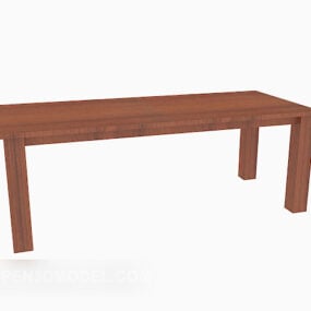 Mesa de centro moderna de madera maciza modelo 3d
