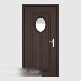 Modern Solid Wood Door Structure 3d model