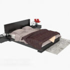 現代の無垢材の家具のベッド