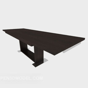 Mesa auxiliar moderna de madera maciza modelo 3d