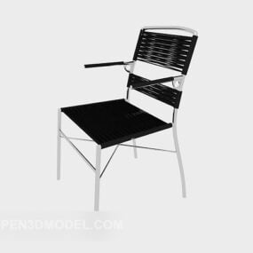 3д модель современного стула из нержавеющей стали