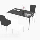Chaise de table moderne en acier inoxydable