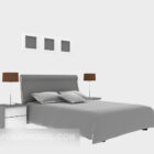आधुनिक शैली का बिस्तर 3डी मॉडल