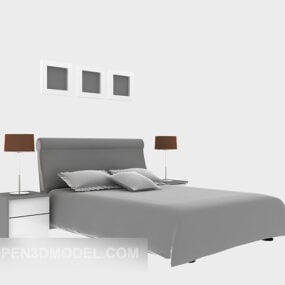 Đầu giường có ngăn kéo Mô hình 3d phong cách cổ điển