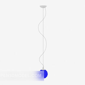 Modern stil blå ljuskrona 3d-modell