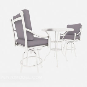 Moderne stijl casual tafelstoelen 3D-model