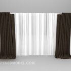Modern Style Curtain Two Layers