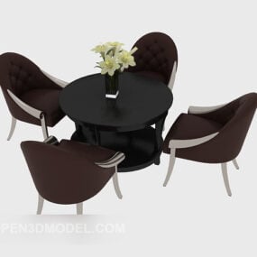 الطراز الحديث كرسي طاولة الموضة نموذج ثلاثي الأبعاد