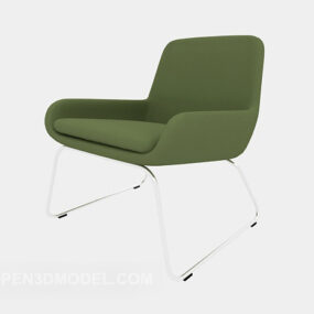 3д модель зеленого кресла для отдыха в современном стиле
