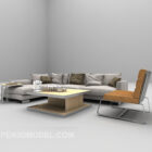 Set di divani grigi in stile moderno