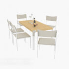 Modern style home dining table 3d model