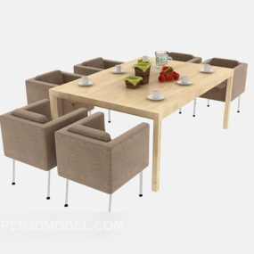 Modern Style Minimalist Dining Table 3d model