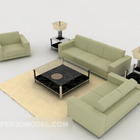 Canapé combiné simple de style moderne modèle 3D