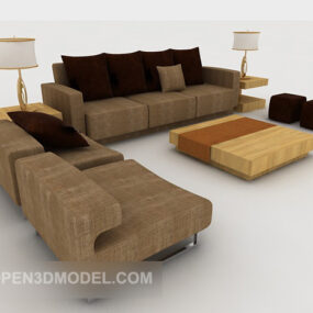 Modern Style Simple Home Combination Sofa 3d model