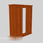 Modern style solid wood wardrobe 3d model