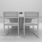 Mesas e cadeiras modernas em estilo cinza
