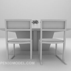 Tables et chaises de style gris moderne modèle 3D
