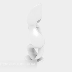 Modello 3d per arredamento di figurine bianche in stile moderno