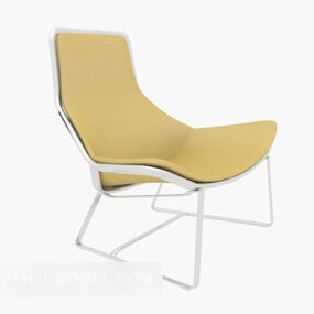 Modern Style Yellow Lounge Chair 3d model
