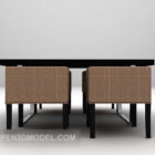 Brown Table And Chair Dinning Combination