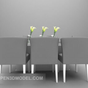 Modern Table Chair Dinning Room 3d model
