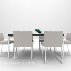Modern Table Combination With Chair Furniture 3d model