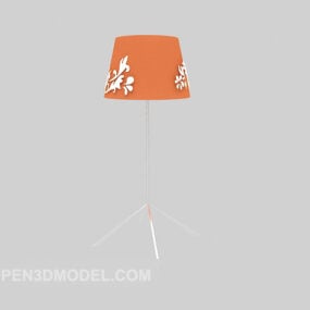 Modern Table Lamp Red Shade 3d model