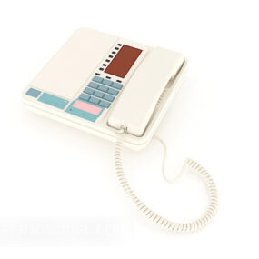 Teléfono fijo de mesa vintage modelo 3d
