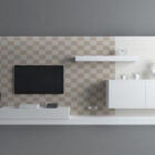 Moderne leilighet hvit tv-vegg