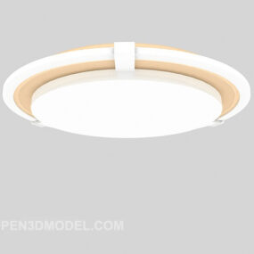 モダンな白いシーリングランプ丸型 3D モデル