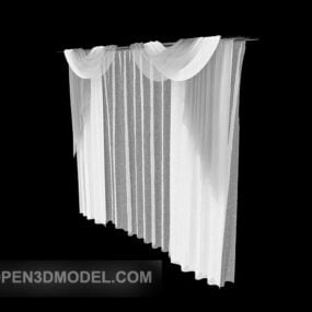 Modern White Curtain 3d model