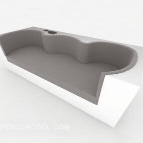 Modern White Multi Seaters Sofa Design 3d model