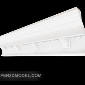 Modern White Plaster Line 3d model