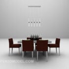 Modern Wood Colored Dining Table Chair