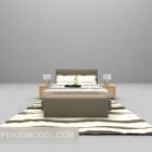 Muebles de madera modernos con alfombra