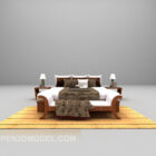 Современная деревянная кровать размера "queen-size"