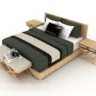 Сучасний дерев'яний двоспальне ліжко