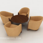 Modern Wooden Casual Table And Chair
