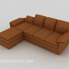 Modern Yellow Corner Multiplayer Sofa 3d model