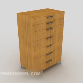 Modern Yellow Home Side Cabinet 3d model