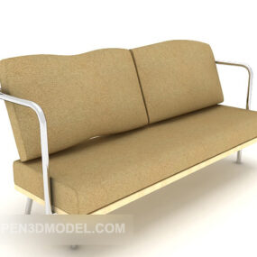 Modern Yellow Home Sofa 3d model
