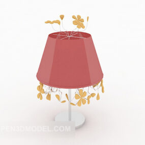 Modern Yellow Small Flower Table Lamp 3d model
