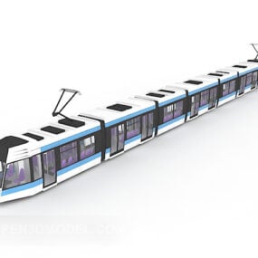 Modello 3d del veicolo pubblico del treno della metropolitana