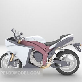 未来的なオートバイ三輪車 3D モデル