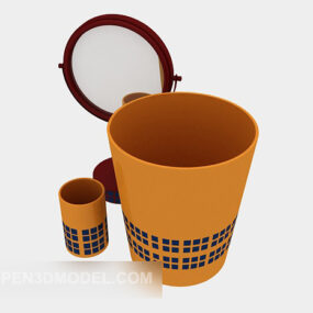 Bathroom Cup With Mirror 3d model
