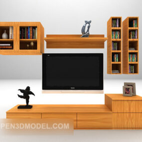 Wielofunkcyjna półka na szafkę telewizyjną Model 3D